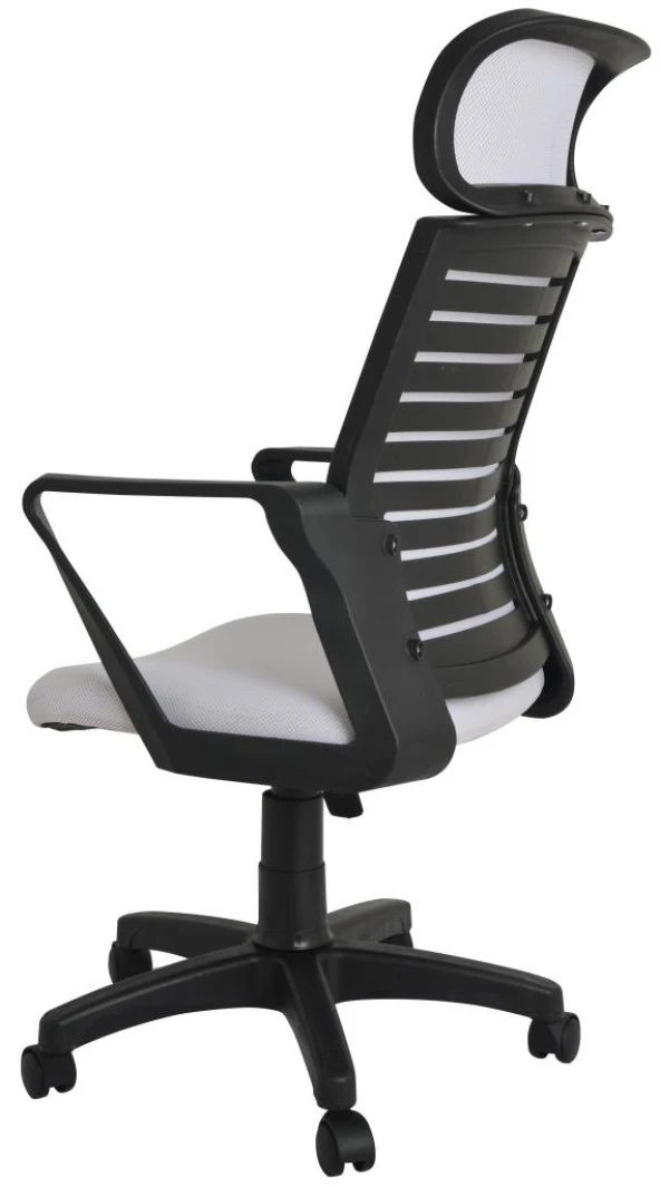 Bürocci Likya Plastik Ayaklı Çalışma Koltuğu-Beyaz File-2284B0550 - 5