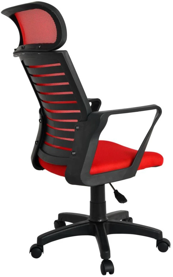 Bürocci Likya Plastik Ayaklı Çalışma Koltuğu-Kırmızı File-2284B0545 - 7