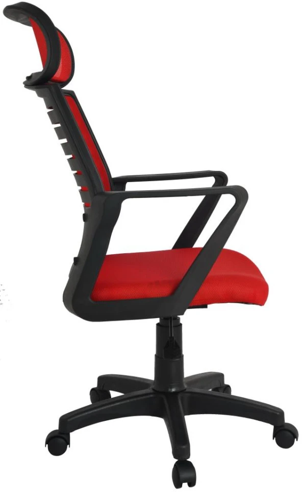 Bürocci Likya Plastik Ayaklı Çalışma Koltuğu-Kırmızı File-2284B0545 - 8
