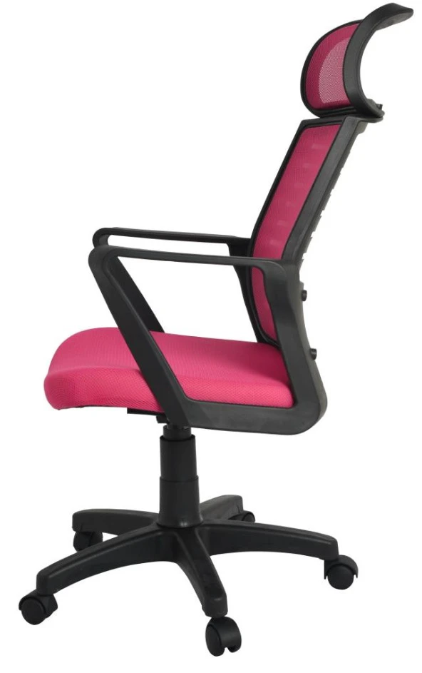 Bürocci Likya Plastik Ayaklı Çalışma Koltuğu-Pembe File-2284B0548 - 4