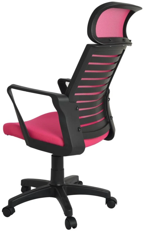 Bürocci Likya Plastik Ayaklı Çalışma Koltuğu-Pembe File-2284B0548 - 5