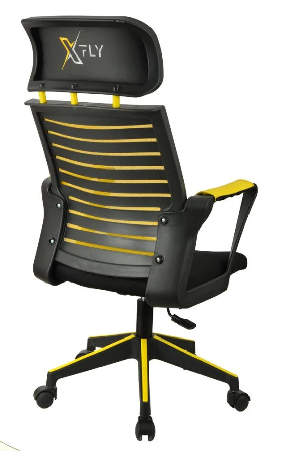 XFly Plastik Ayaklı Oyuncu Koltuğu - Sarı File - 2395D0551 - Resim 7