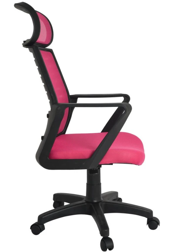 Bürocci Likya Plastik Ayaklı Çalışma Koltuğu-Pembe File-2284B0548 - 8