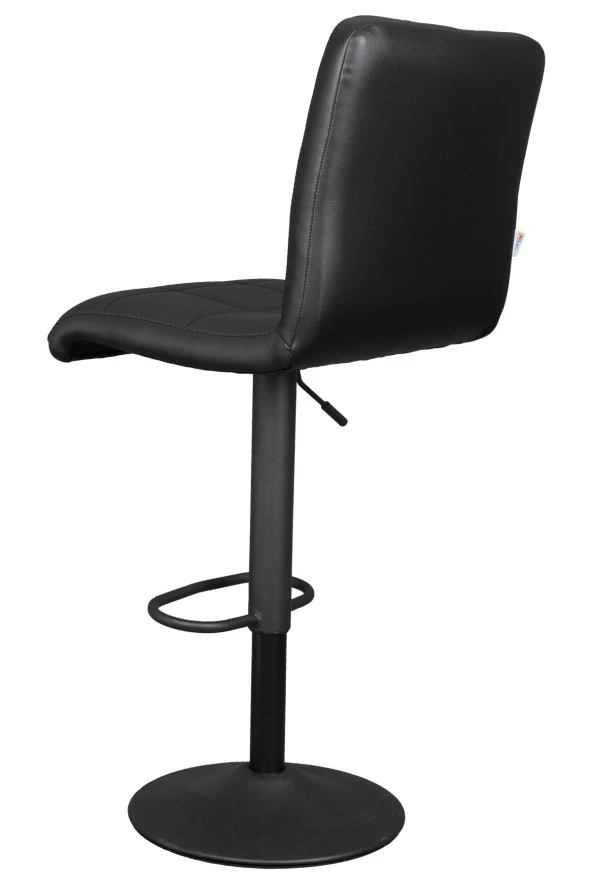 Bürocci Carla Bar Taburesi-Siyah Deri-9503Y0101 - 5