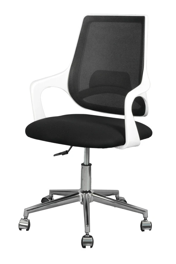 Bürocci Enzo White Fileli Çalışma Koltuğu-Siyah File-2376A0541 - 3