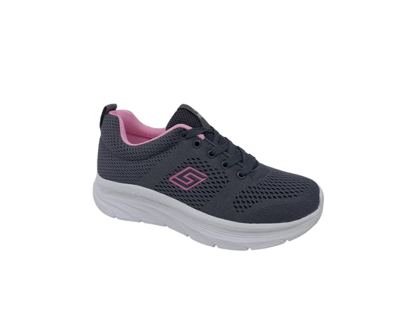 Parley 286 Kadın Füme File Günlük Kullanım Kalın Taban Hafif Spor Ayakkabı - Resim 4