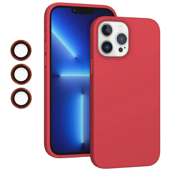iPhone 15 Pro Max Kılıf Kamera Lensli Lansman Silikon Kapak - 7