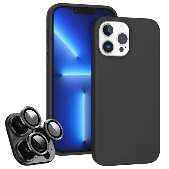 iPhone 15 Pro Max Kılıf Kamera Lensli Lansman Silikon Kapak - 2
