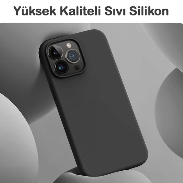 iPhone 15 Pro Max Kılıf Kamera Lensli Lansman Silikon Kapak - 3
