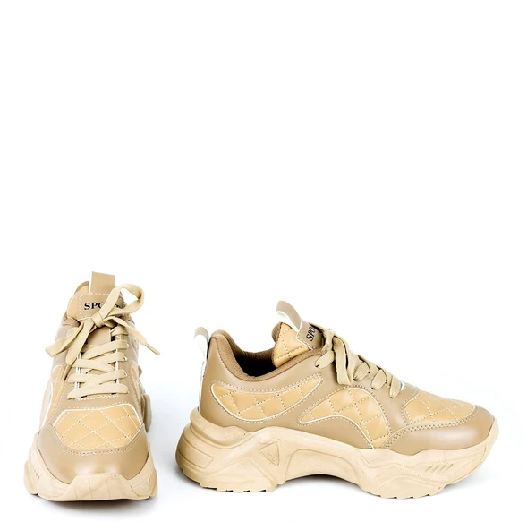 Kadın Kapitone Detaylı Sneakers - 4
