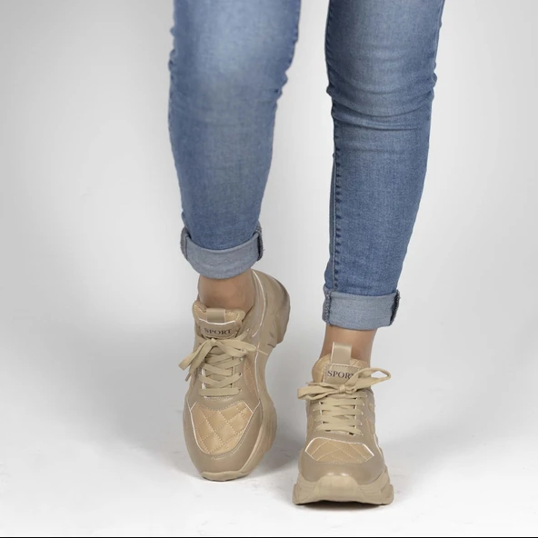 Kadın Kapitone Detaylı Sneakers - 2