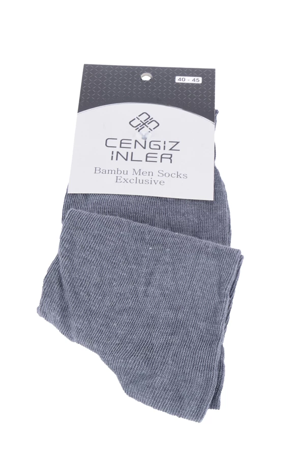 Cengiz İnler Kokulu Bambu Düz Erkek Çorap - 5