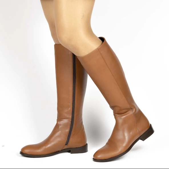 Kadın Hakiki Deri Klasik Çizme - Resim 2