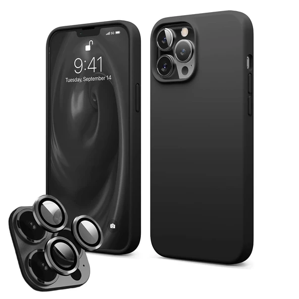 iPhone 15 Pro Kılıf Kamera Lensli Lansman Silikon Kapak - 2