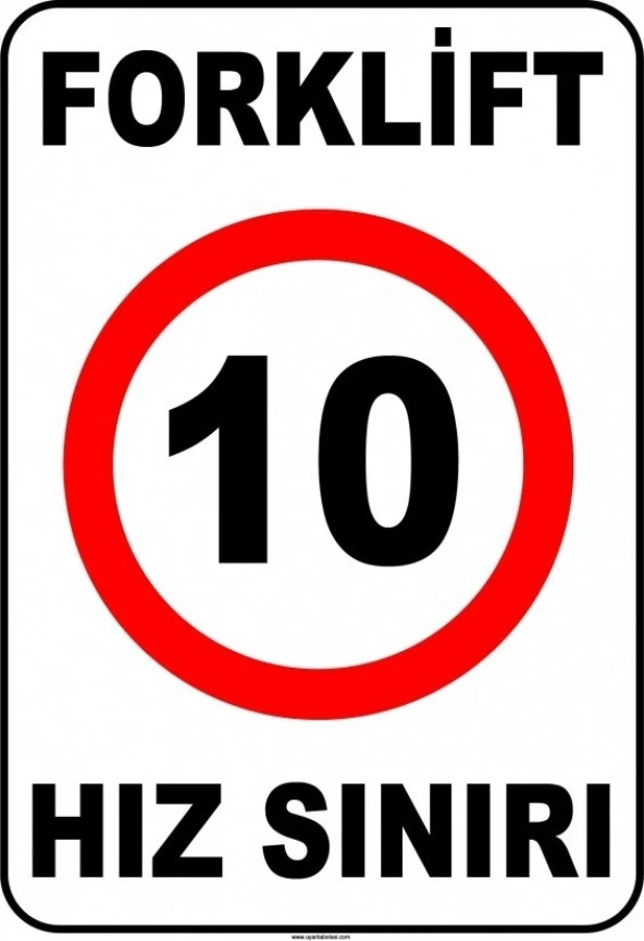 At 1425 - Forklift Kapalı Alan Hız Sınırı, 10 Km/Saat