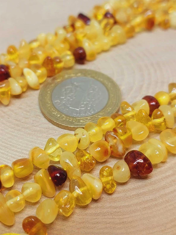 Kehribar Amorf Şekilsiz Parçalar Dizi (49220) - Resim 2