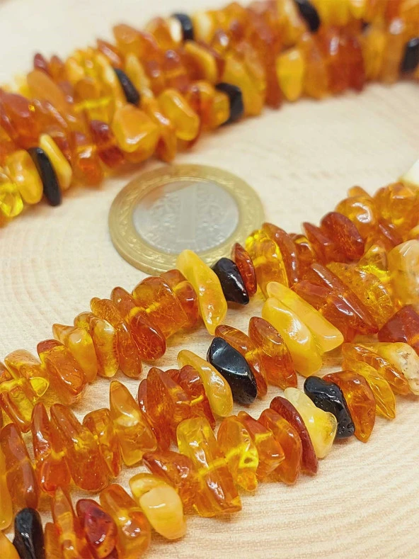 Kehribar Kırık Şekilsiz Parçalar Dizi (49222) - Resim 2