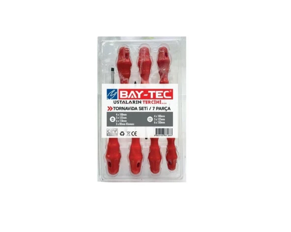 Bay-Tec MK4508-04 Tornavida Klasik Set Yıldız-Düz 7 Parça