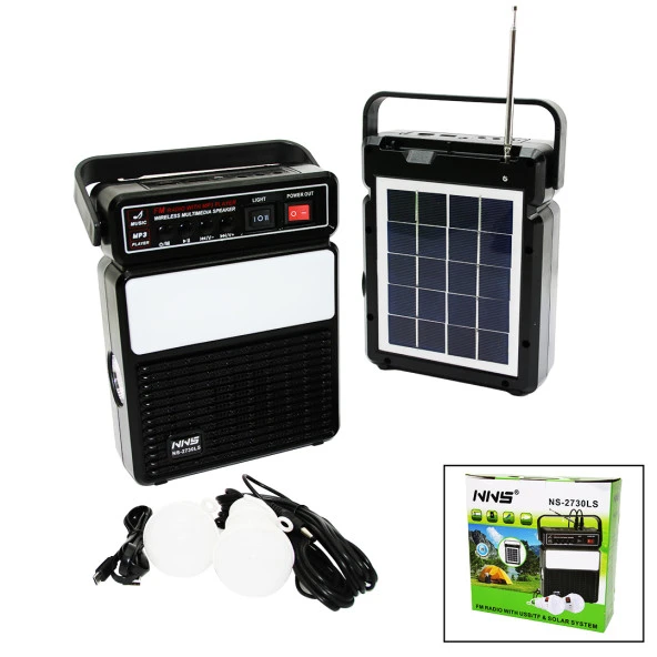 3IN1 - SOLAR2İN1 DİK MODEL EL FENERİ - RADYO - MP3BLUETOOTH - USB/ TF PORT - 2 ADET  AMPUL KABLOLU - POWERBANK (44Pyr34)