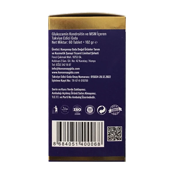 Alftamin Glukozamin Kondroitin Msm 1700 Mg 60 Tablet - Resim 3