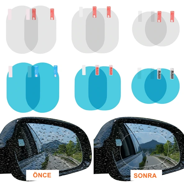 Space 14.5x10cm Oval Ayna Yağmur Kaydırıcı Film - Resim 4