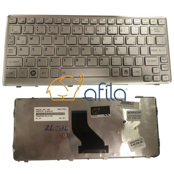 Toshiba NB500 T115D Klavyesi Gümüş, Gri  / İNG.