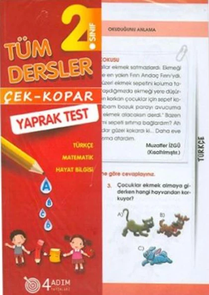 4 Adım 2. Sınıf Tüm Dersler Çek Kopar Yaprak Test