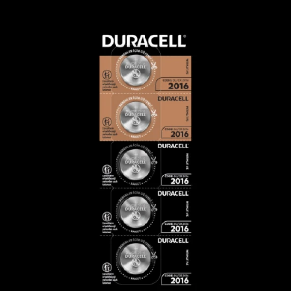 DURACELL 2016 PARA PİLİ 5Lİ KART (44Pyr34)