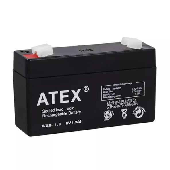 AKÜ 6 VOLT 1.3 AMPER ATEX AKÜ ( 98 X 25 X 52 MM ) (44Pyr34)