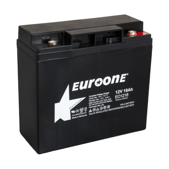 EUROONE EO1218 12 VOLT - 18 AMPER AKÜ (181 X 76 X 167 MM) (44Pyr34)