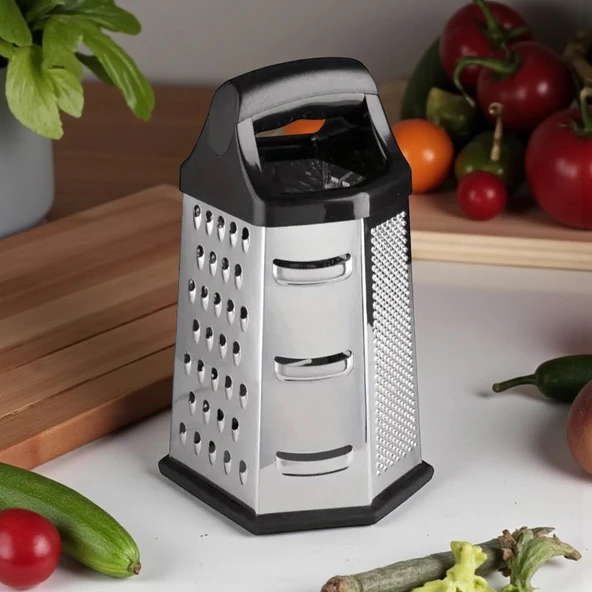 MyBru Paslanmaz Çelik 6 Taraflı Çok İşlevli Rende (Dilimleyici) - Resim 4