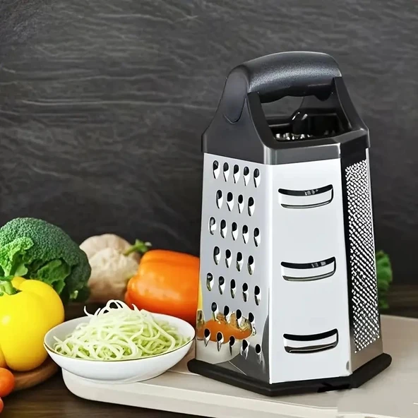 MyBru Paslanmaz Çelik 6 Taraflı Çok İşlevli Rende (Dilimleyici) - Resim 3