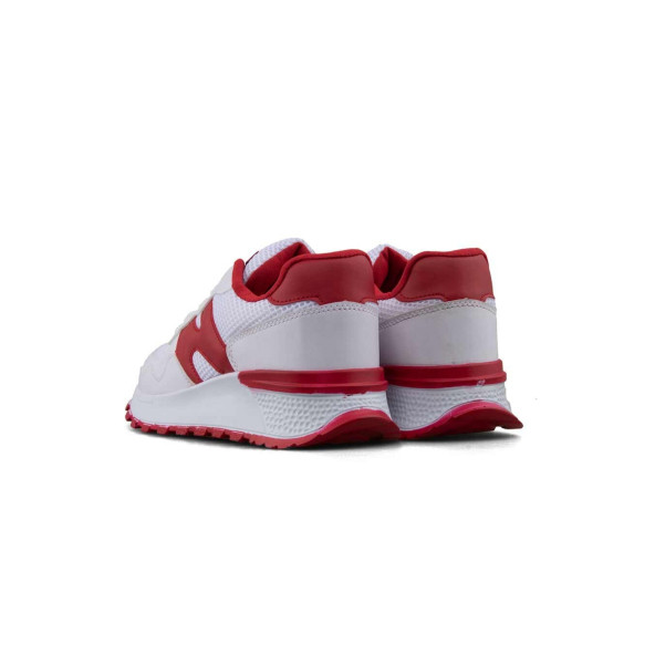 Mega Rahat İç Taban Beyaz Kırmızı Renk Fileli Dış Yüzey Bağcıklı Günlük Ayakkabı Sneakers - 3
