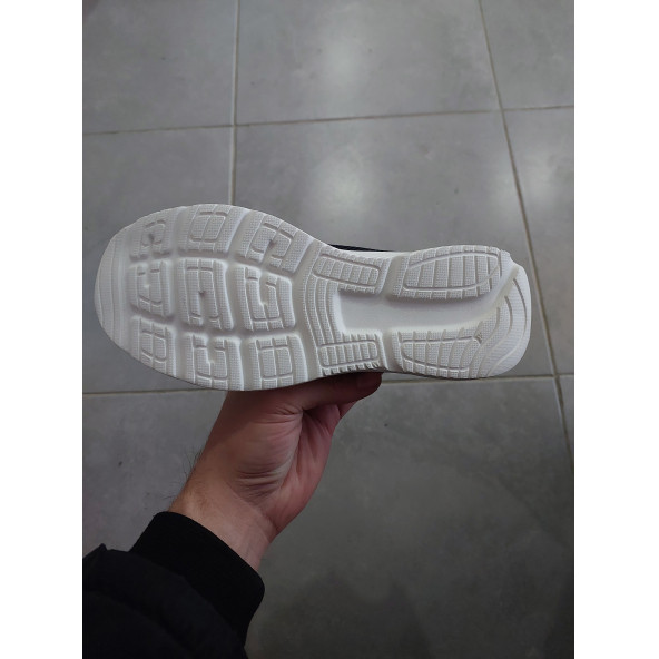 Mega koyu Siyah Unisex Nefes Alır Fileli Rahat Taban Günlük Ayakkabı - 2