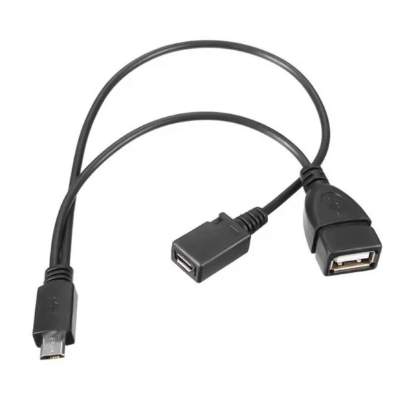 USB DİŞİ MİCRO USB ERKEK-DİŞİ Y 20 CM OTG KABLO (44Pyr34)