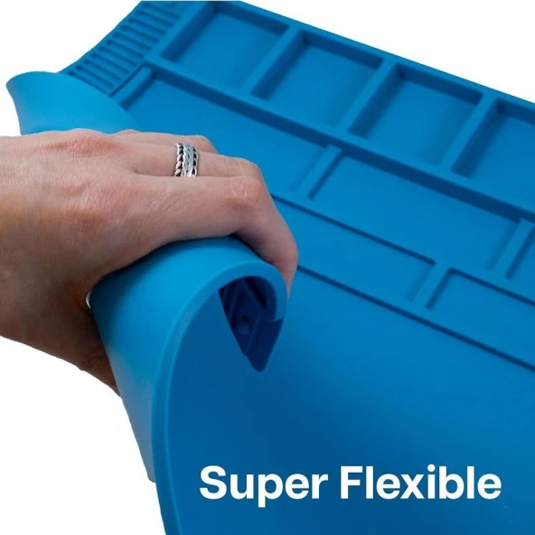 Silikon Çalışma Tamir Pedi S180 555x350mm Isıya Dayanıklı Manyetikli - Resim 5