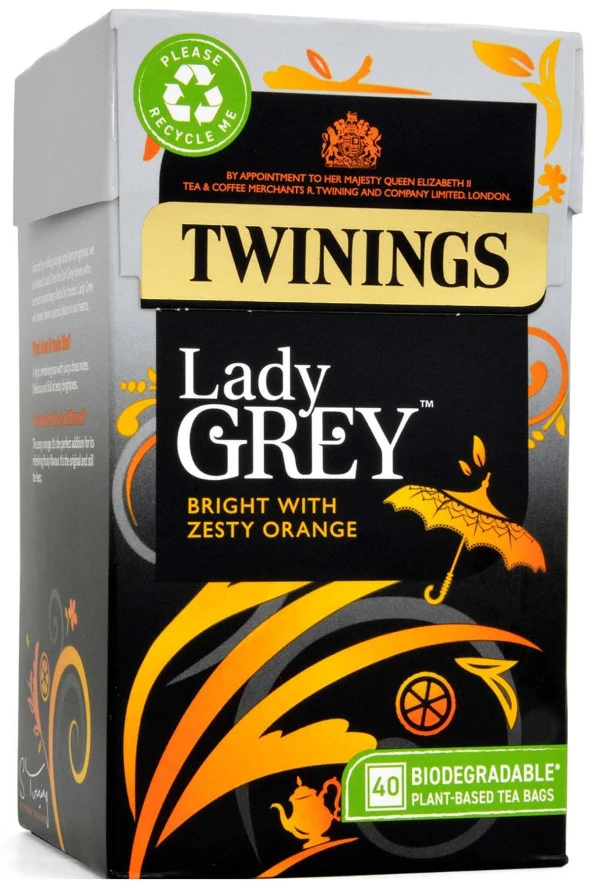 Twinings Lady Grey Bardak Poşet Çay 40 Adet