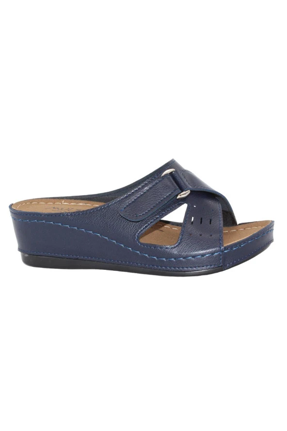 Mergenshoes A011 Lacivert Günlük Poli Yumuşak Taban Kadın Terlik - 2