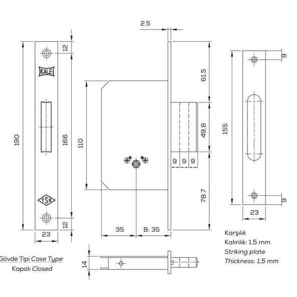 Kale 189 F 3 Turlu 3 Fiam Anahtarlı - 2