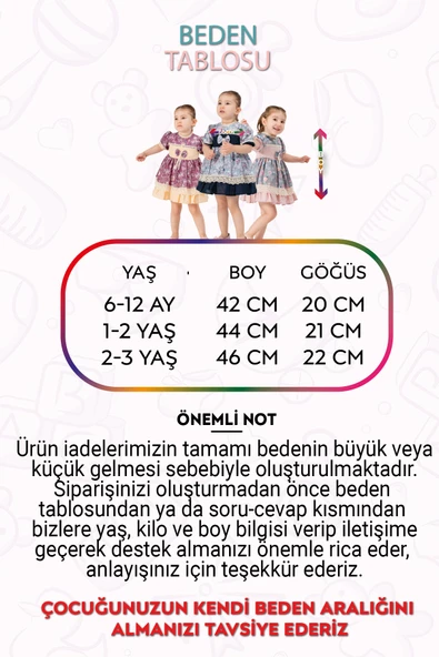 Bebek Kız Çocuk Doğum Günü Parti Düğün Elbise Tüllü Tütü Astarlı Çocuk Giyim Bebek Giyim Kız Bebek ELBYCCKDNTL - 8