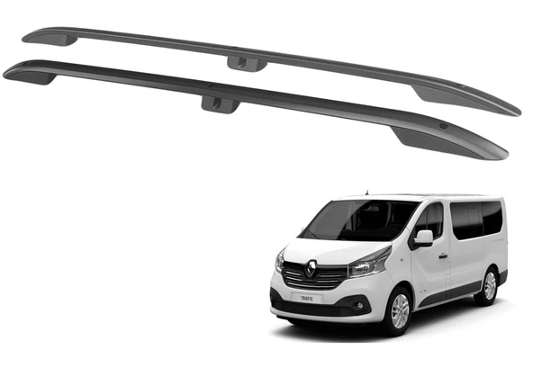 NİKEN Renault trafic tavan çıtası port bagaj taşıyıcı uzun siyah 2015+