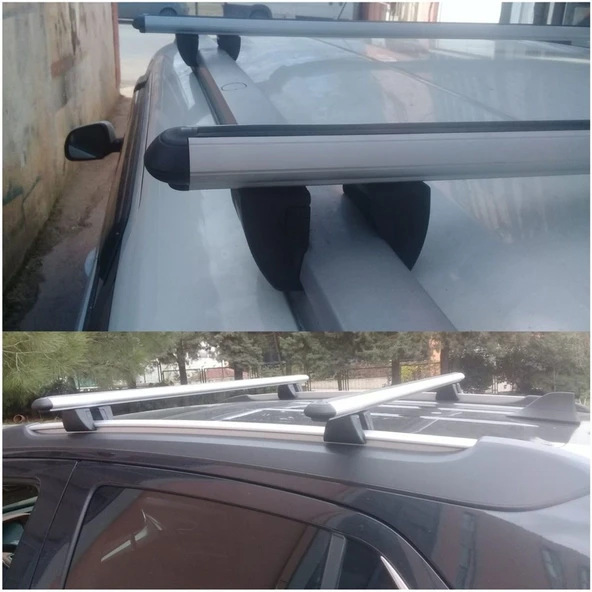 NİKEN Araç üstü ara atkı tavan barı bagaj ayakları taşıyıcı üstten sıkma 128 cm pençe model - 4