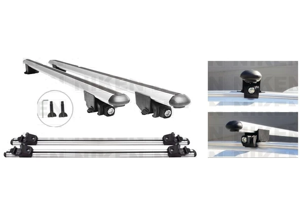 NİKEN Araç üstü ara atkı tavan barı bagaj ayakları taşıyıcı 110cm yapışık tavan çıtaları için brace - 4