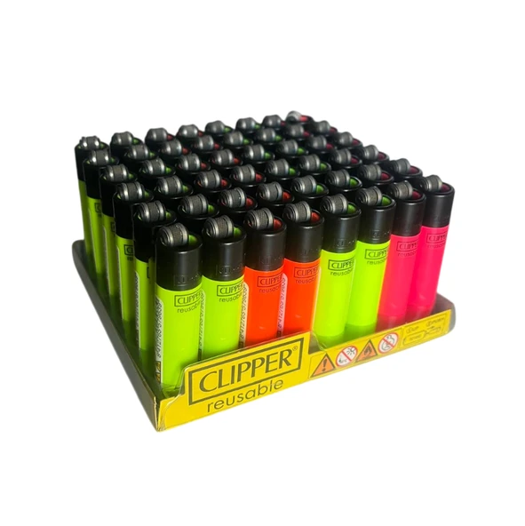 Clipper Micro Renkli Taşlı Çakmak 48 Adet 8578 ürün görseli