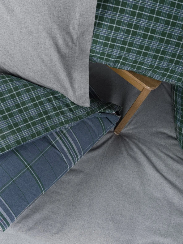 Cotton Box Natureforce Tek Kişilik Nevresim Takımı Isola Mavi - Resim 3