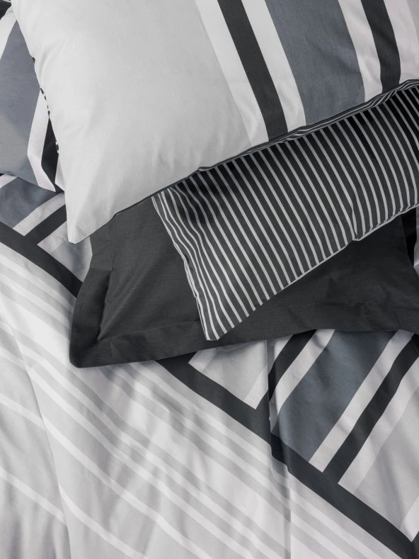 Cotton Box Nobil Ranforce Tek Kişilik Nevresim Takımı Nobby Antrasit - Resim 2