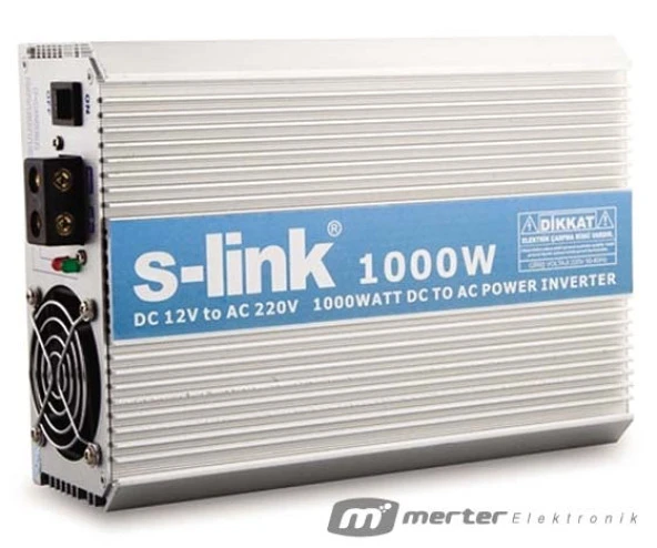 S-LINK SL-1000W 12 VOLT - 1000 WATT INVERTER (44Pyr34)