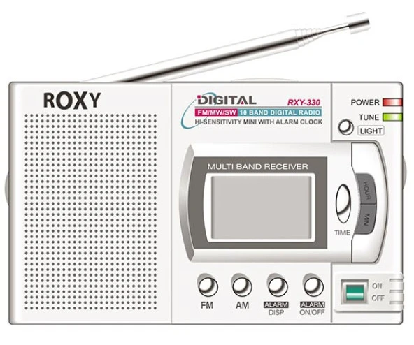 ROXY RXY-330 10 BANT DİGİTAL GÖSTERGELİ PİLLİ RADYO (44Pyr34)