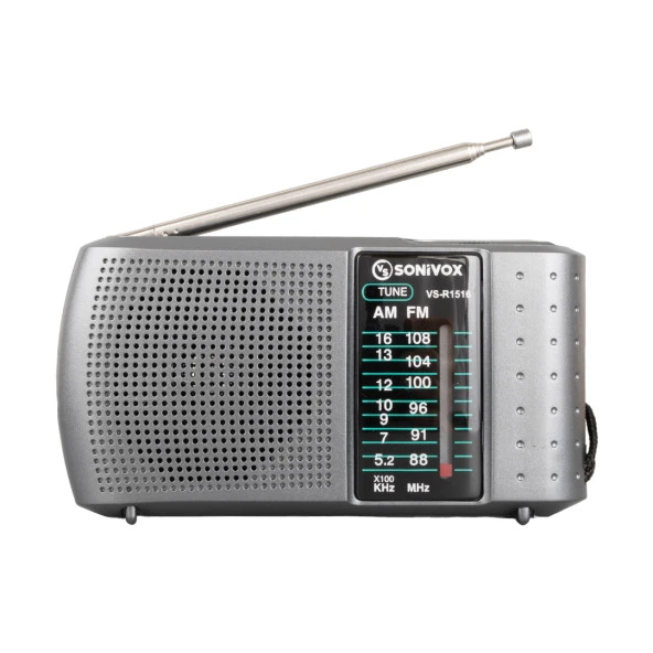 SONIVOX VS-R1516 GRİ RENK ANALOG RADYO (44Pyr34)