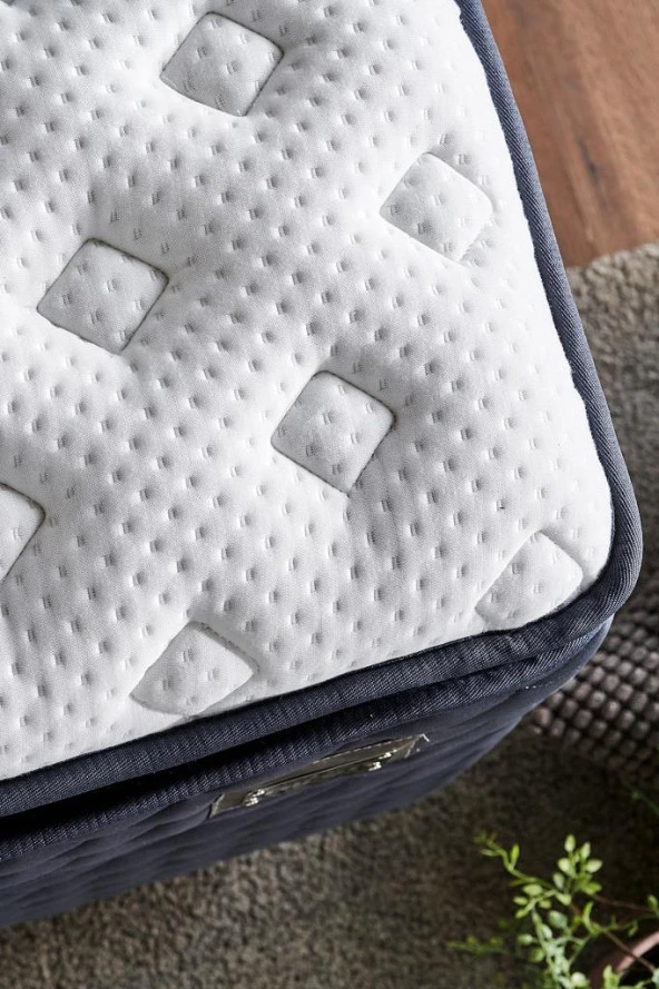 Baklava Yatak 100x200 cm Tek Kişilik Ultra Ortopedik Çok Sert Pedli Lüks Yatak 30 cm Antrasit Kumaş - Resim 2